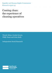 Research report 95 - Coming clean: the experience of cleaning operatives